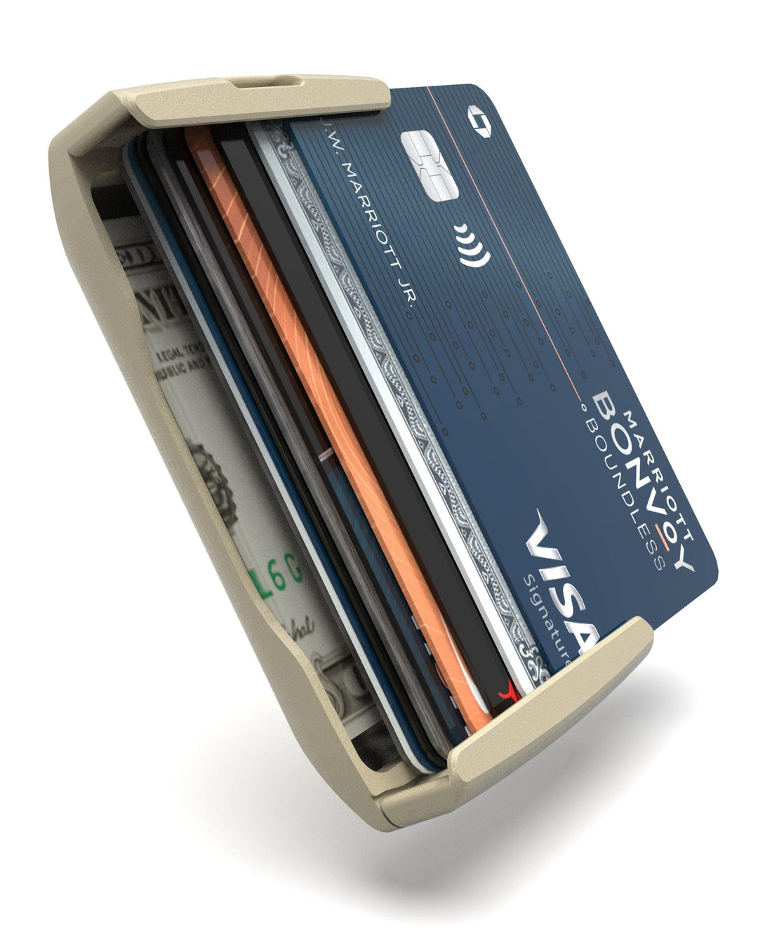 XSTO Wallet 10 Card フロストホワイト ミニマリスト財布 Sand2_c84f4c20-2365-4422-a86a-