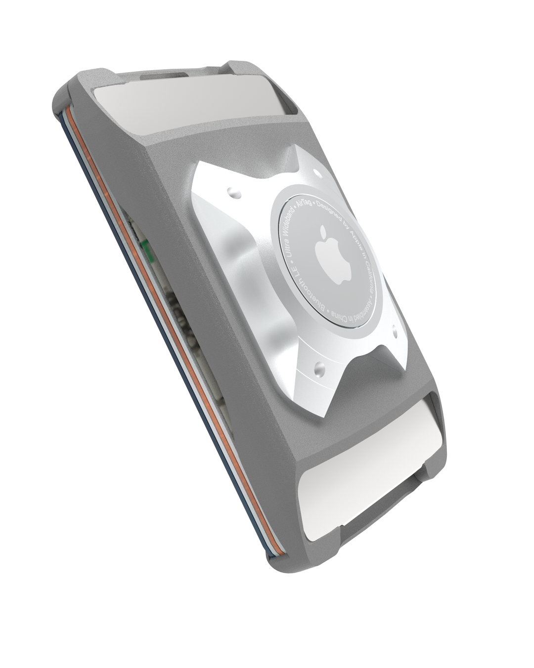 XSTO AirTag Wallet Silver | Ultra-Slim Aluminum RFID Wallet with