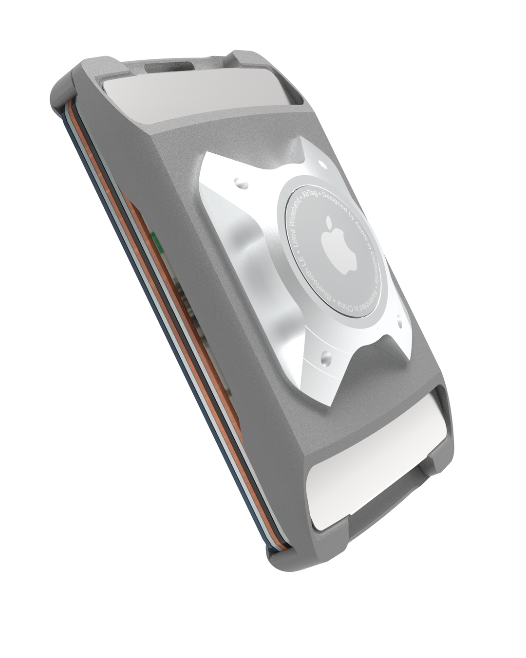 XSTO AirTag Wallet Silver | Ultra-Slim Aluminum RFID Wallet with