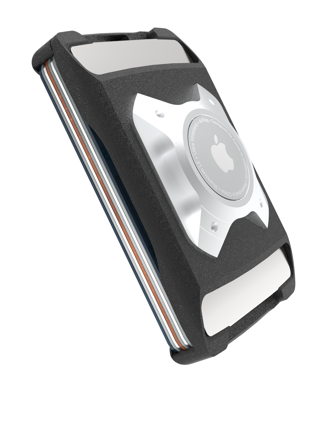 XSTO AirTag Wallet Silver | Ultra-Slim Aluminum RFID Wallet with