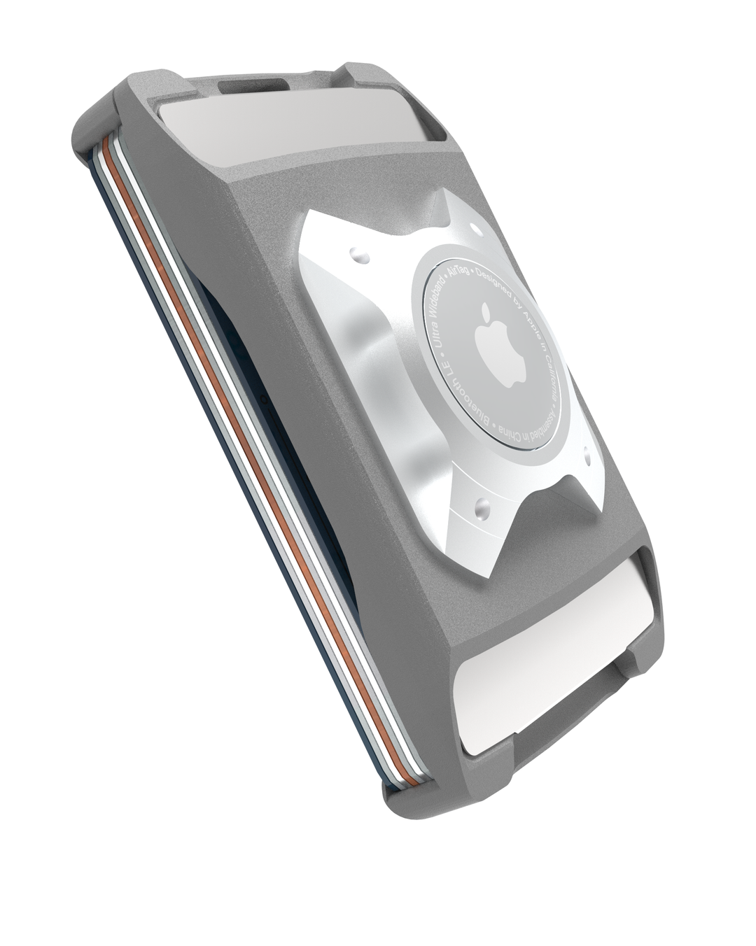 XSTO AirTag Wallet Silver | Ultra-Slim Aluminum RFID Wallet with